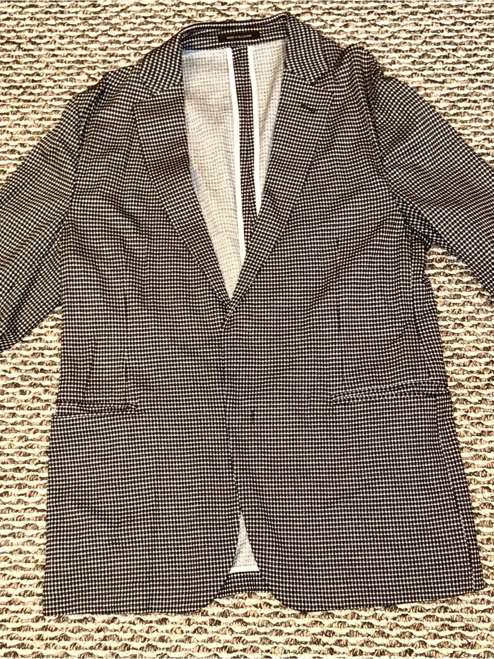 Emporio Armani Black & White Houndstooth Sport Coat